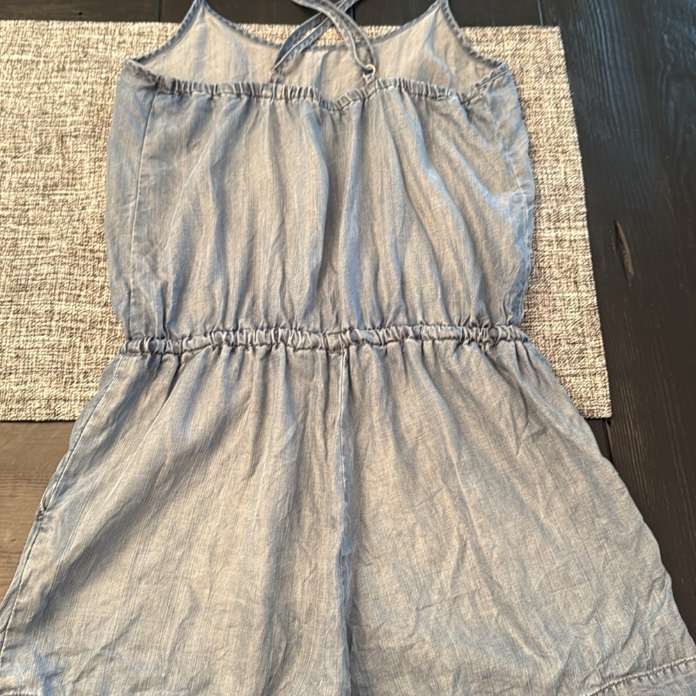 Gray Chambray Romper - image 5